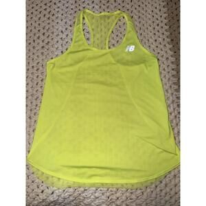 New Balance Neon Yellow Racerback Athletic Tank Top